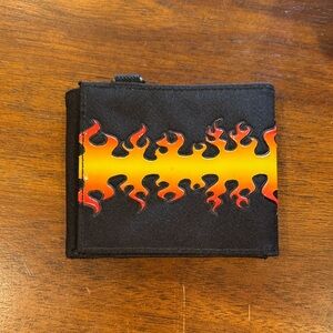 Black Wallet with Flames